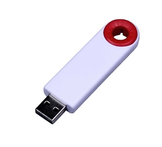USB 3.0- флешка промо на 64 Гб прямоугольной формы, выдвижной механизм