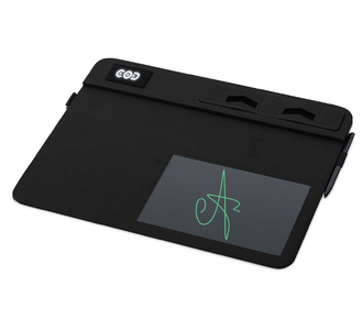 Многофункциональный коврик для мыши «Multi Pad» с беспроводной зарядкой и LCD экраном, 10 Вт