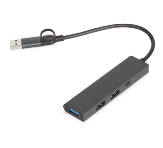 USB-хаб «Command» с коннектором 2-в-1 USB-C и USB-A, 2.0/3.0