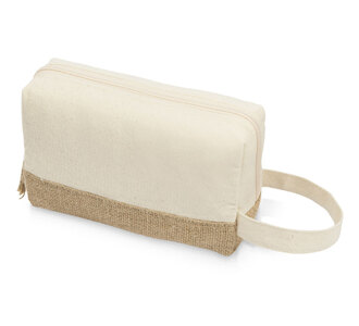 Косметичка «Jute» с ручкой из хлопка и джута