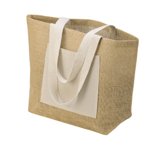 Сумка Jute джутовая с широким дном и карманом