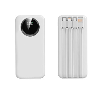 Зарядное устройство "Phantom" 10000 mAh с 4мя встроенными кабелями и цифровым индикатором заряда