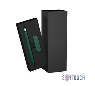 Набор ручка + флеш-карта 8 Гб в футляре, покрытие soft touch