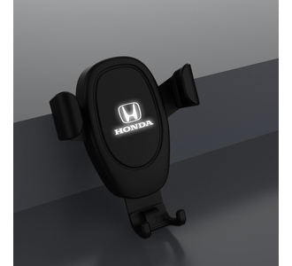 Автомобильное беспроводное (10W) зарядное устройство "Clamp SOFTTOUCH" с подсветкой логотипа, покрытие soft touch