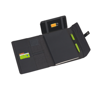 Папка А5 с беспроводным зарядным устройством 4000 mAh и блокнотом softtouch