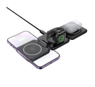 Складная беспроводная (15W) зарядная станция "Flip" с MagSafe