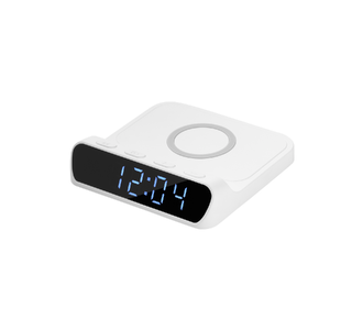 Зарядная станция с часами 15W Ригель (Rigel), белая