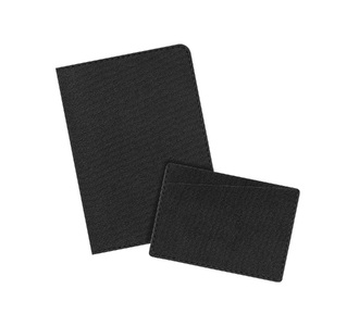 Подарочный набор Твид (Tweed), черный (кардхолдер, обложка на паспорт)