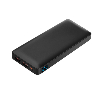 Внешний аккумулятор с цветной подсветкой Анкор Макс Плюс PD (Ancor PD Max Plus) 10000 mAh, черный