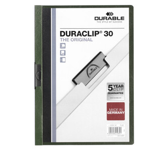 220032 Папка с клипом DURACLIP ORIGINAL 30 зеленая
