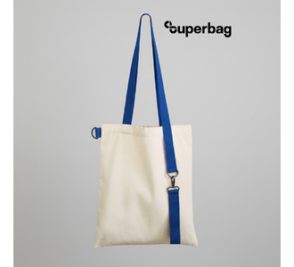 Шоппер Superbag с ремувкой 4sb (неокрашенный с синим)