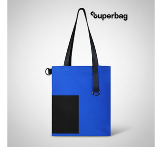 Шоппер Superbag Color (синий с чёрным)