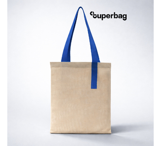 Шоппер Superbag Light, с внутренним креплением (полукольцо) (неокрашенный с синим)