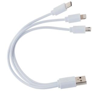 Кабель USB 3 в 1 (Micro, Type-C, Lightning) Белый 6011.07
