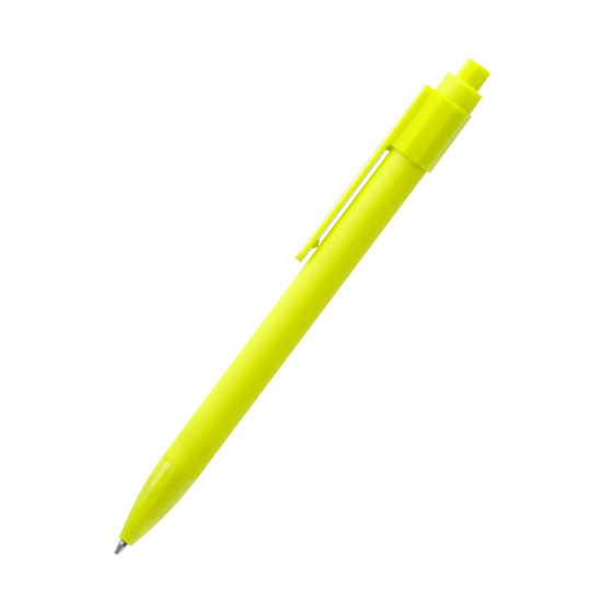 Ручка пластиковая Pit Soft софт-тач, желтая-1
