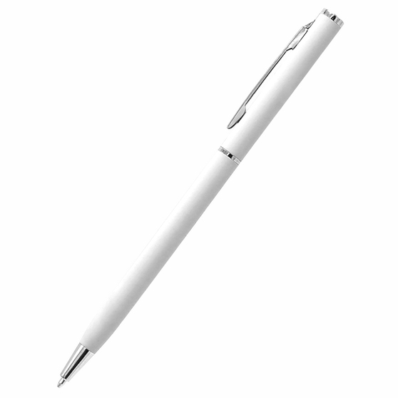 Ручка металлическая Tinny Soft софт-тач, белая-2