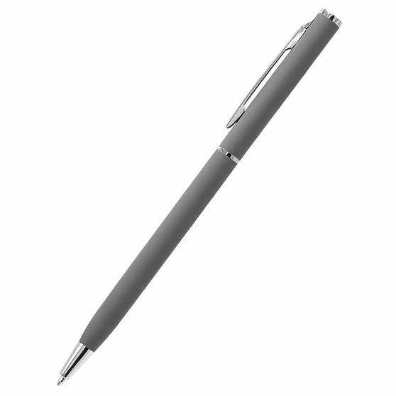 Ручка металлическая Tinny Soft софт-тач, серая-2