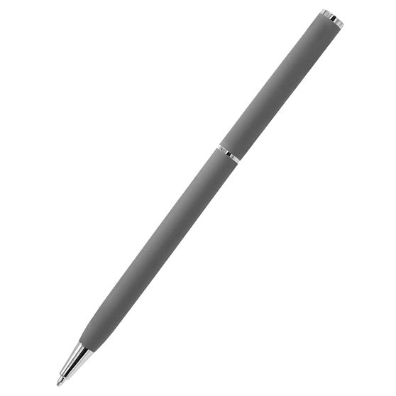 Ручка металлическая Tinny Soft софт-тач, серая-3