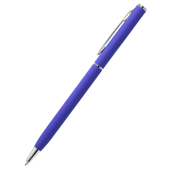Ручка металлическая Tinny Soft софт-тач, фиолетовая-2
