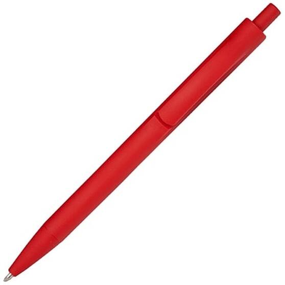 Ручка шариковая IGLA SOFT, пластиковая, софт-тач, красная-1