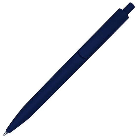 Ручка шариковая IGLA SOFT, пластиковая, софт-тач, темно-синяя-1