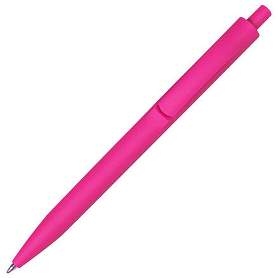 Ручка шариковая IGLA SOFT, пластиковая, софт-тач, розовая-1