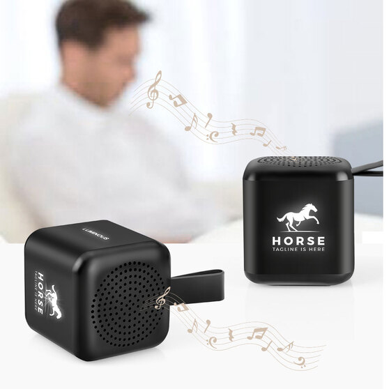 Bluetooth колонка Slaigo mini, стерео TWS, черный-3