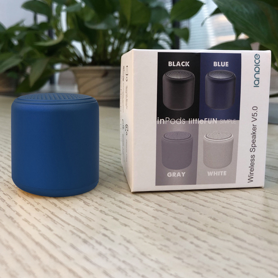 Беспроводная Bluetooth колонка Fosh, темно-синяя-S-1