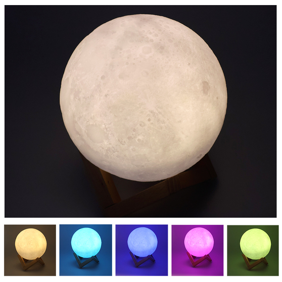 Беспроводная колонка-светильник Moonlight, белая-4