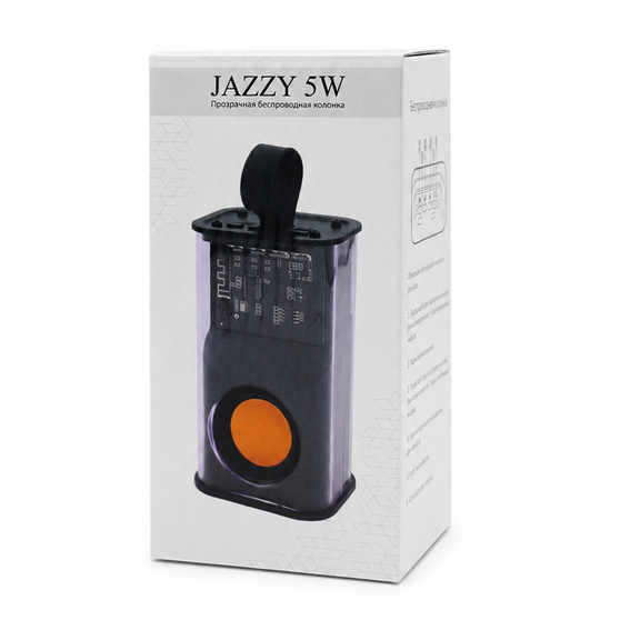 Прозрачная беспроводная колонка Jazzy, черный-6