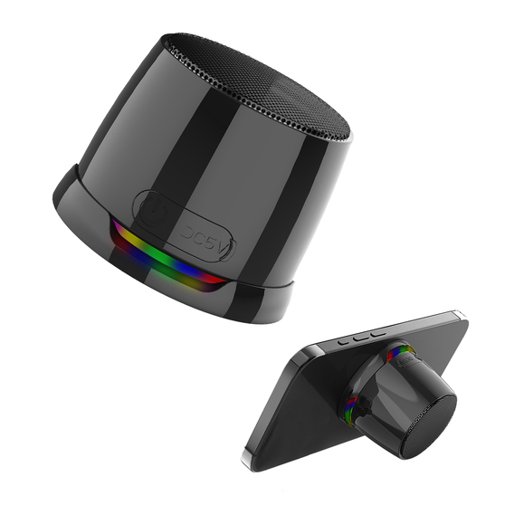 Магнитная беспроводная Bluetooth колонка-подставка Wave 5W, черная-2