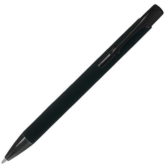 Ручка шариковая Legend Soft Touch, черная/черная-1