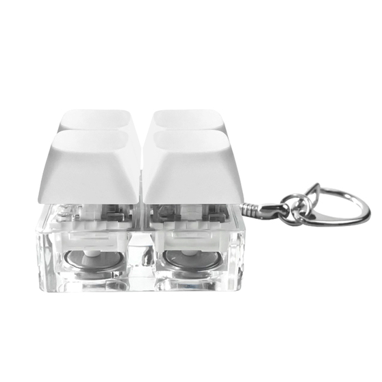 Брелок Press Anti Stress с LED подсветкой (фонарик), белый-1