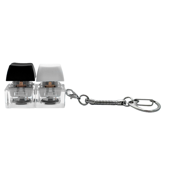 Брелок KeyDuo с LED подсветкой (фонарик), чёрно-белый-2