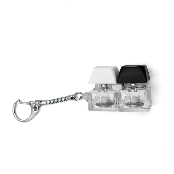 Брелок KeyDuo с LED подсветкой (фонарик), чёрно-белый-3