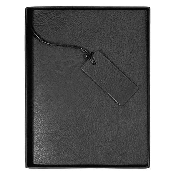 Ежедневник Flexy Foggia Leatherette B5, черный, недатированный, в гибкой обложке в подарочной коробке-1