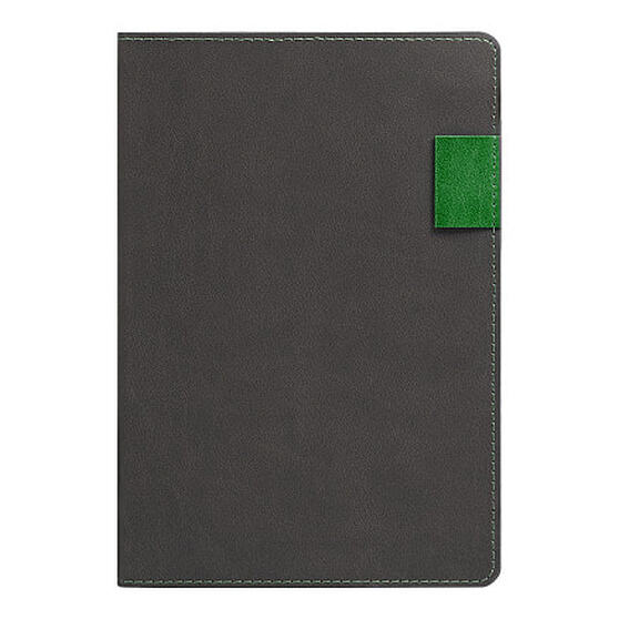 Ежедневник Flexy Freedom Latte А5, недатированный, в гибкой обложке серый/зеленый-1