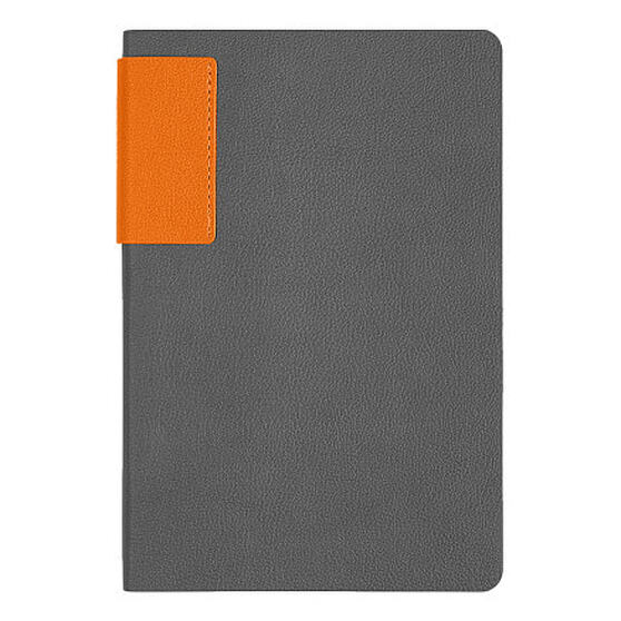 Ежедневник Flexy Star Sivilia Grey Edition Color А5, серо-оранжевый, недатированный в гибкой обложке-1