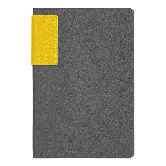 Ежедневник Flexy Star Sivilia Grey Edition Color А5 серо-желтый, недатированный в гибкой обложке-1