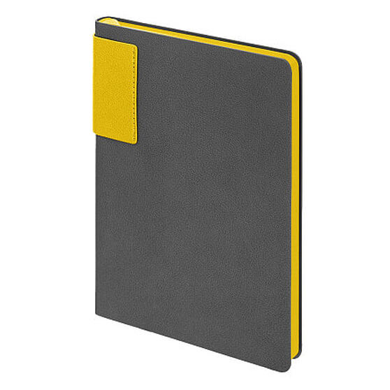 Ежедневник Flexy Star Sivilia Grey Edition Color А5 серо-желтый, недатированный в гибкой обложке-2