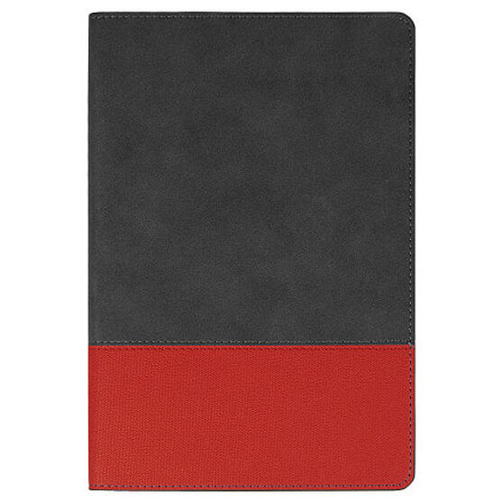 Ежедневник Flexy Treviso Nuba Sand Color А5, серый/красный, недатированный, в гибкой обложке-1