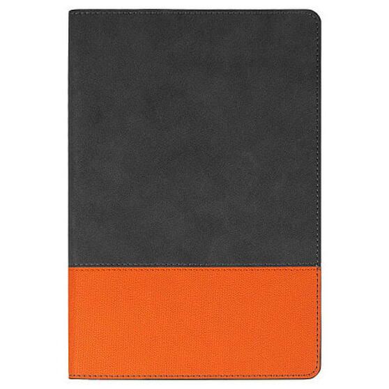 Ежедневник Flexy Treviso Nuba Sand Color А5, серый/оранжевый, недатированный, в гибкой обложке-1