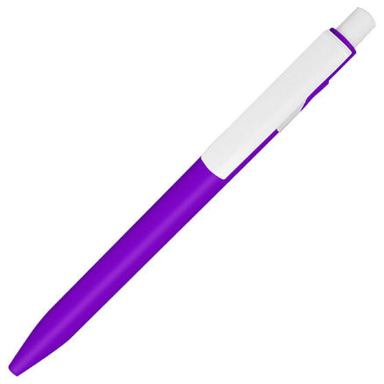 Ручка шариковая пластиковая Ravena Color, фиолетовая/белая-2