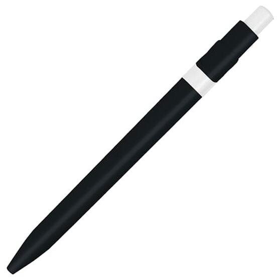Ручка шариковая пластиковая Ravena Color, черная/белая-1