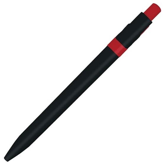 Ручка шариковая пластиковая Ravena Color, черная/красная-1