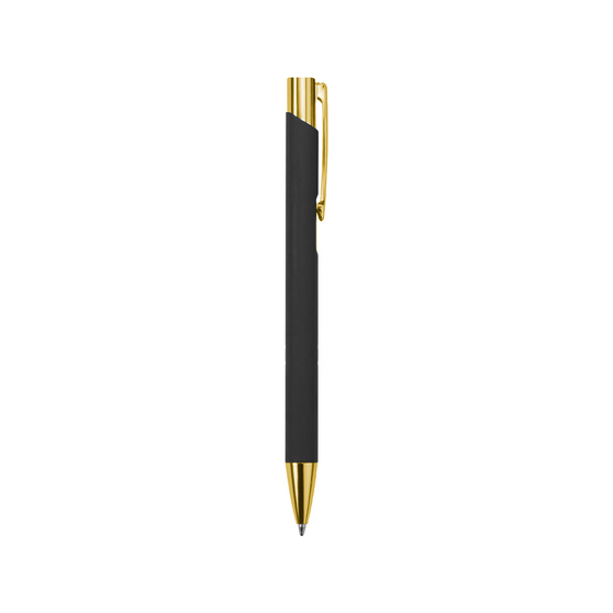 Ручка шариковая, Legend Soft Touch Mirror Gold Requis, черная/золотистая-1