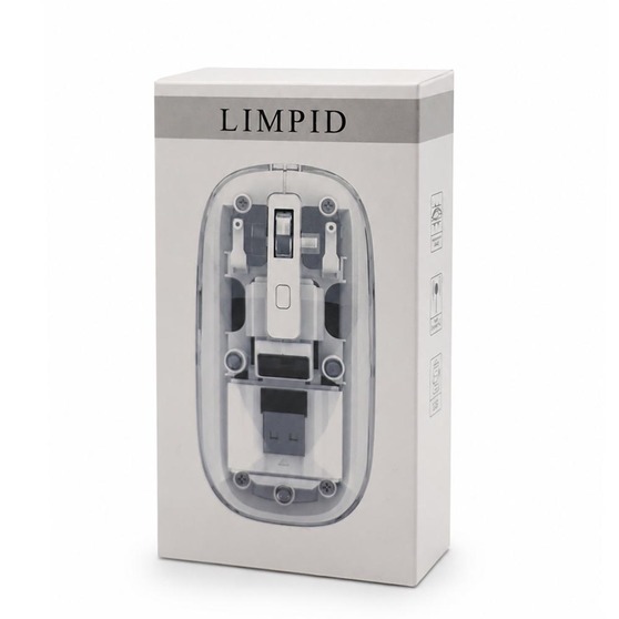 Мышь компьютерная беспроводная прозрачная Limpid, белый-4
