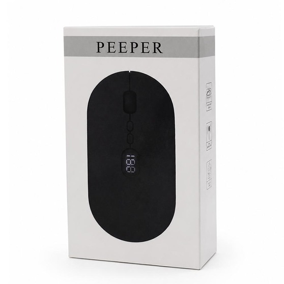 Мышь компьютерная беспроводная с индикатором Peeper, черный-3