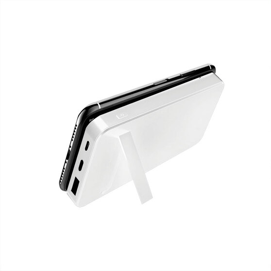 Внешний аккумулятор gPro QI, с беспроводной зарядкой 10000 mAh, белый-2