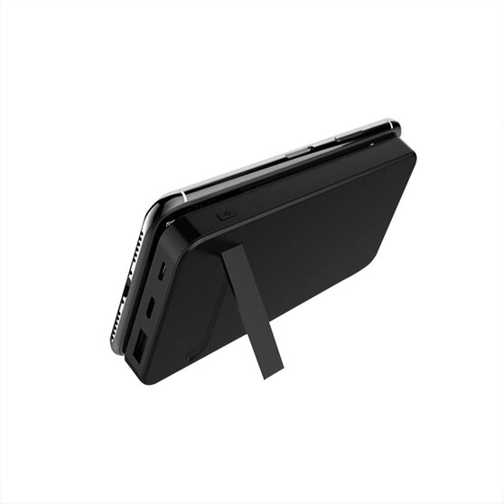 Внешний аккумулятор gPro QI, с беспроводной зарядкой 10000 mAh, черный-2